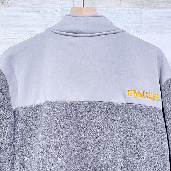 Tennessee Volunteers Full Zip Fleece Jacket Gray Mock Neck Colosseum Mens XL - Picture 5 of 8